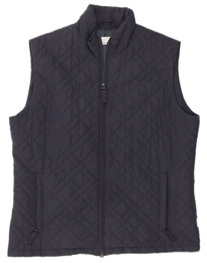 Sergio Tacchini Gilet matelassé pour femme UK 16 Large Bleu Marine Polyester