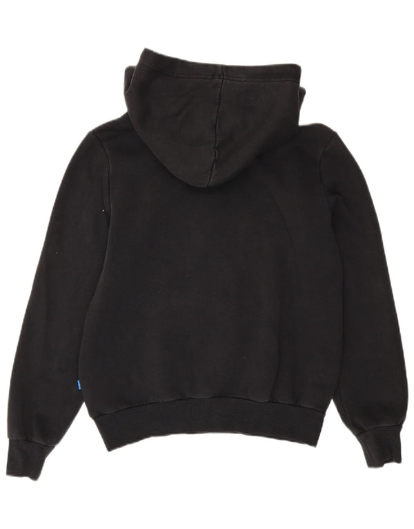 Adidas Pull à capuche surdimensionné graphique pour femme UK 10 Petit coton noir