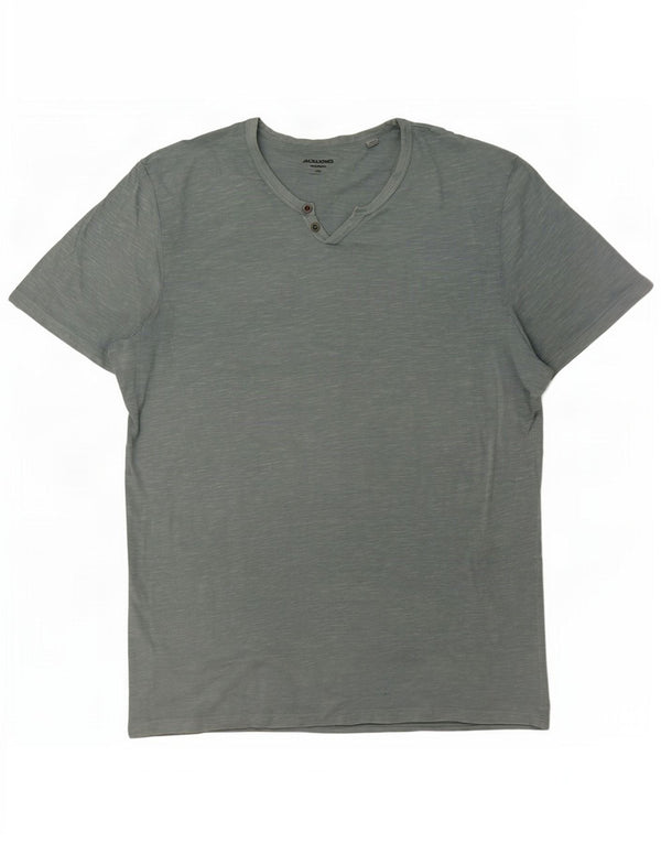 Jack & Jones T-Shirt Homme Top 2XL Bleu Moucheté Coton