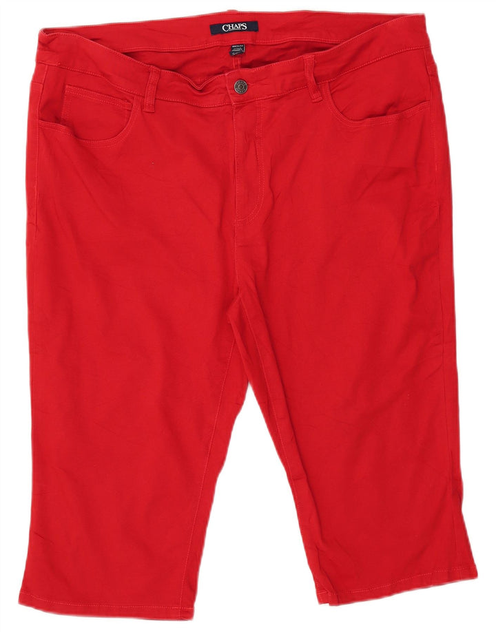 CHAPS Bermuda Femme US 18 2XL W38 Coton Rouge