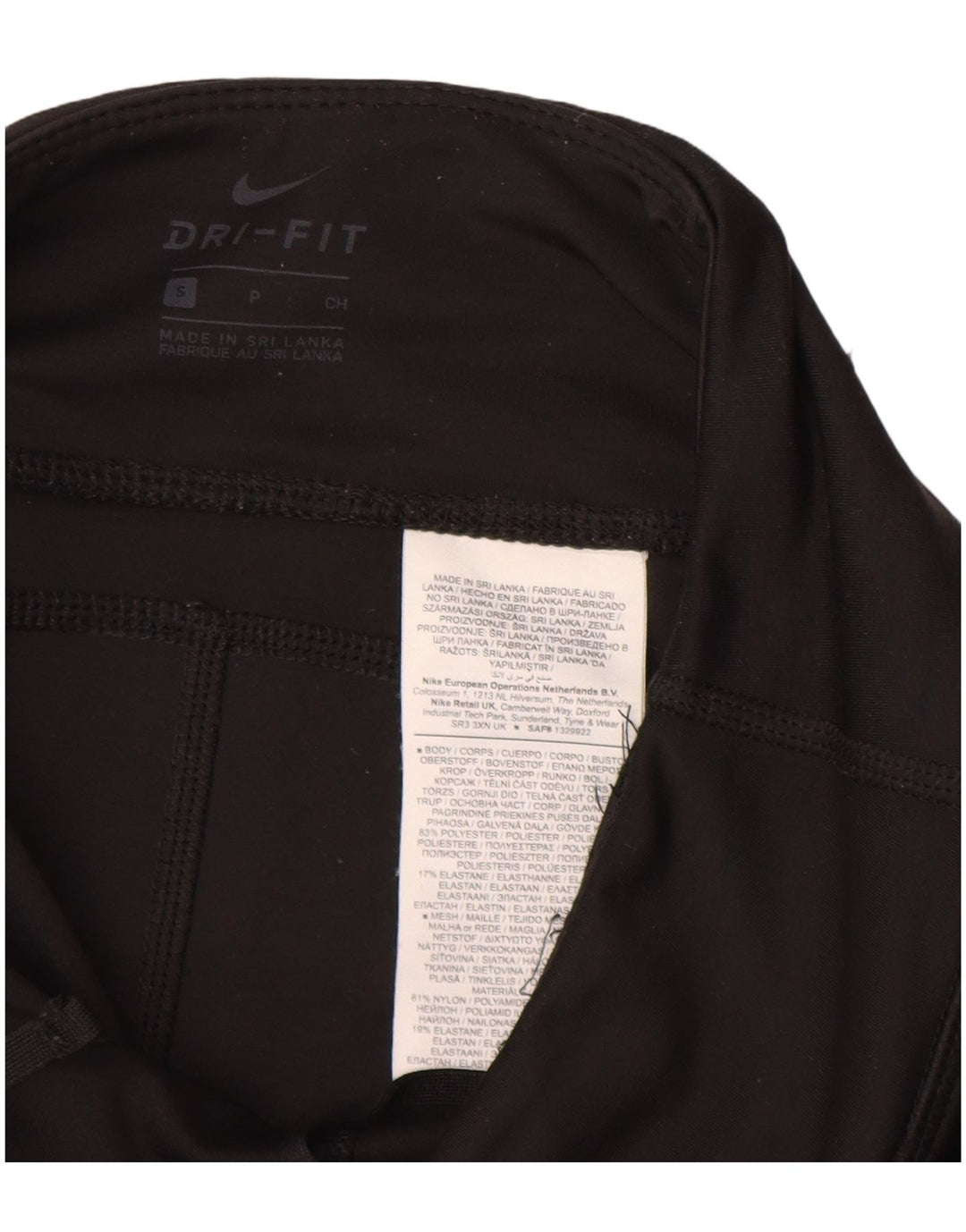 NIKE Legging Dri Fit pour femme UK 8 Small Noir Polyester