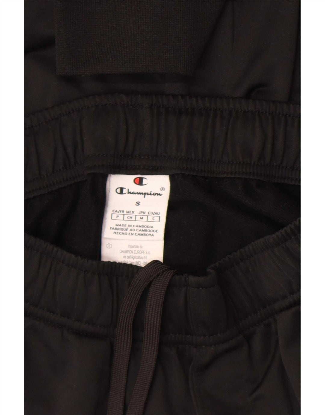 Champion Pantalon de survêtement pour homme Pantalon de jogging Petit Noir Polyester