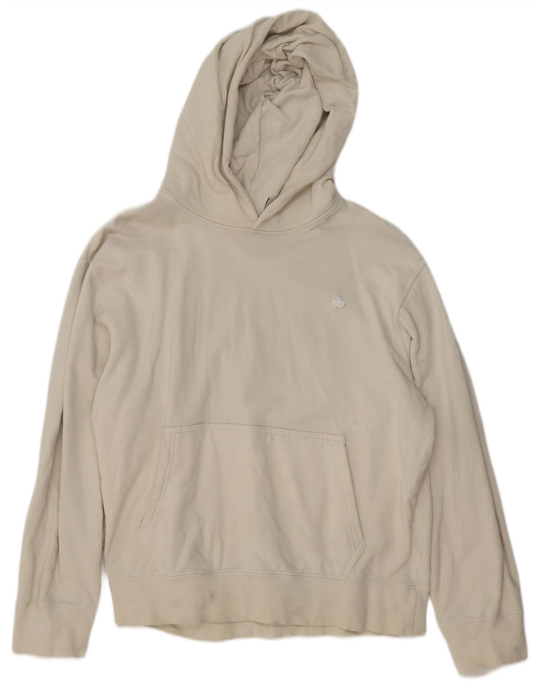 ADIDAS Sweat à capuche pour femme UK 14 Medium Off White Coton