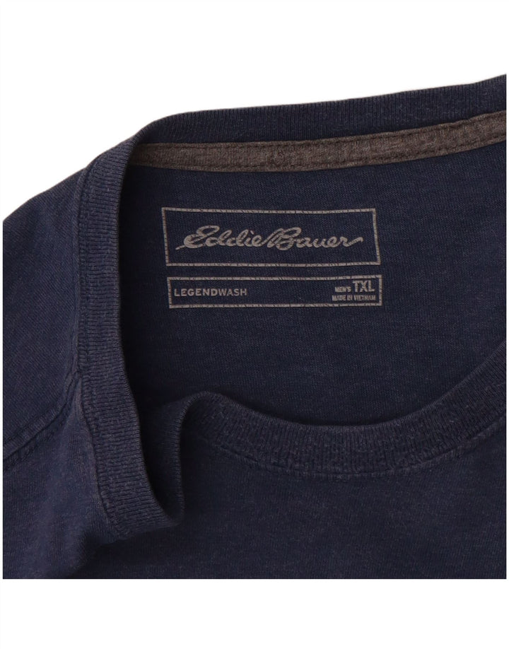 Eddie Bauer T-shirt haut pour homme XL en coton bleu marine