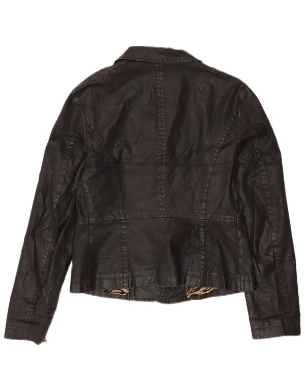 GUESS BY MARCIANO Veste blazer courte à 3 boutons pour femme IT 46 Large Noir