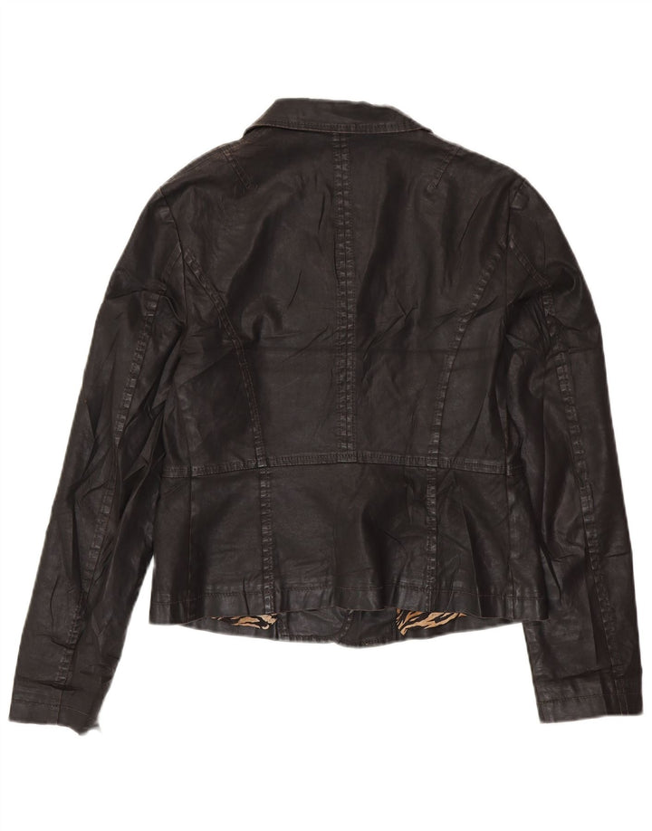 GUESS BY MARCIANO Veste blazer courte à 3 boutons pour femme IT 46 Large Noir