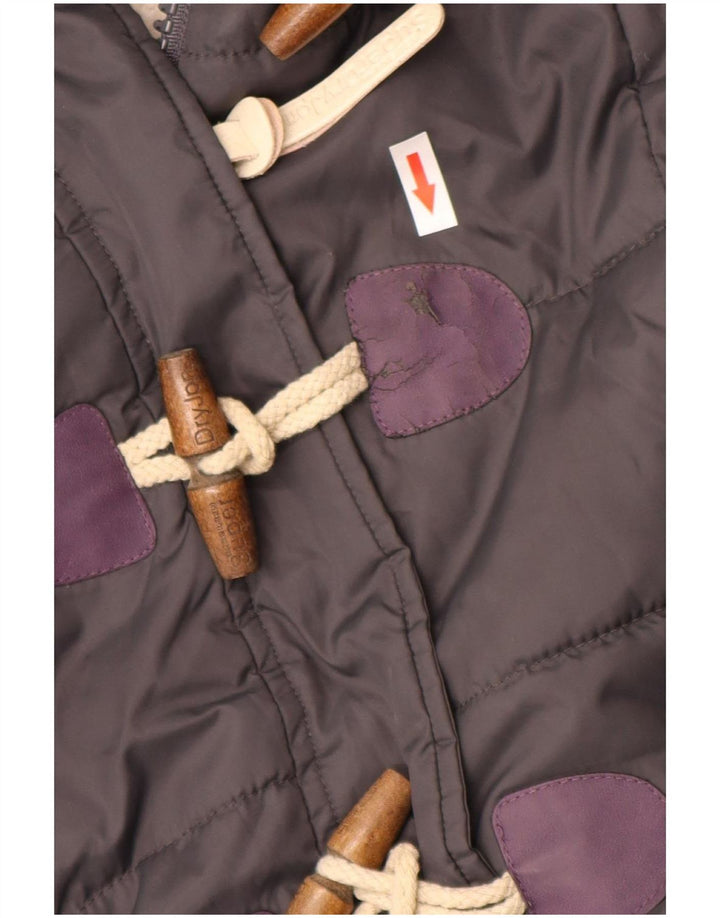 Superdry Manteau matelassé Sherpa à capuche pour hommes UK 10 Small Gris Polyester