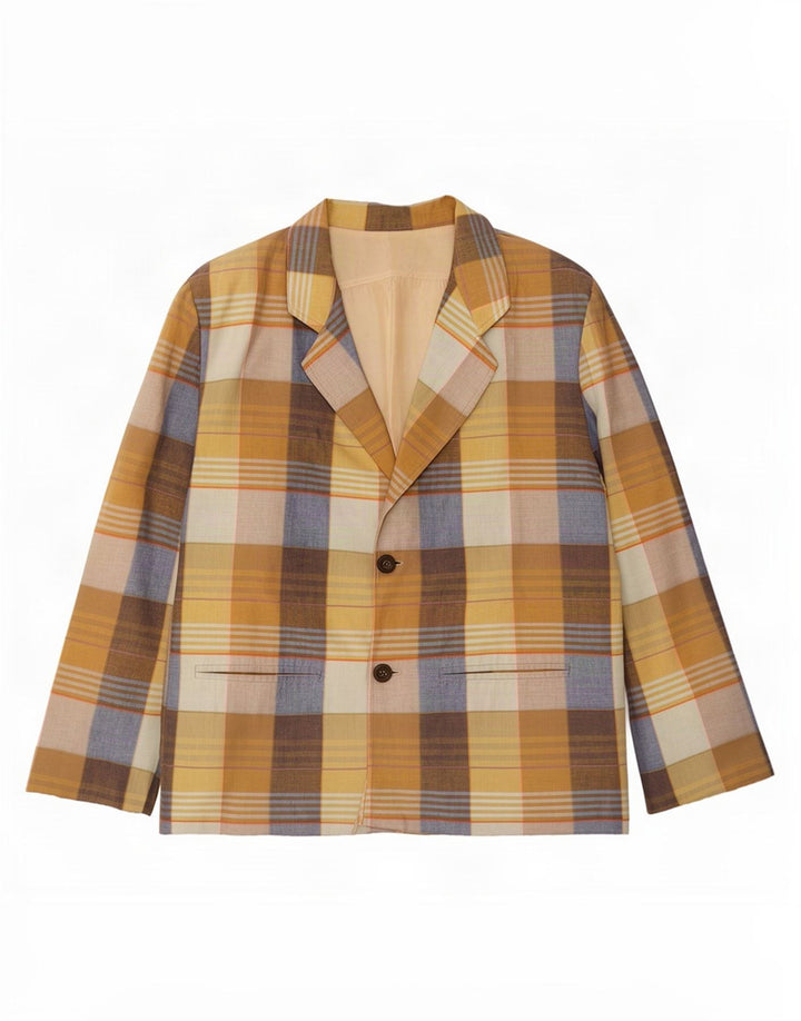 vintage Mens 2 Bouton Blazer Veste UK 38 Moyen Multicolore Check