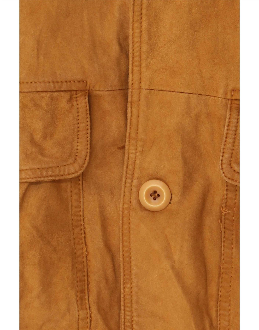vintage Mens Suede Bomber Jacket UK 38 Beige Moyen