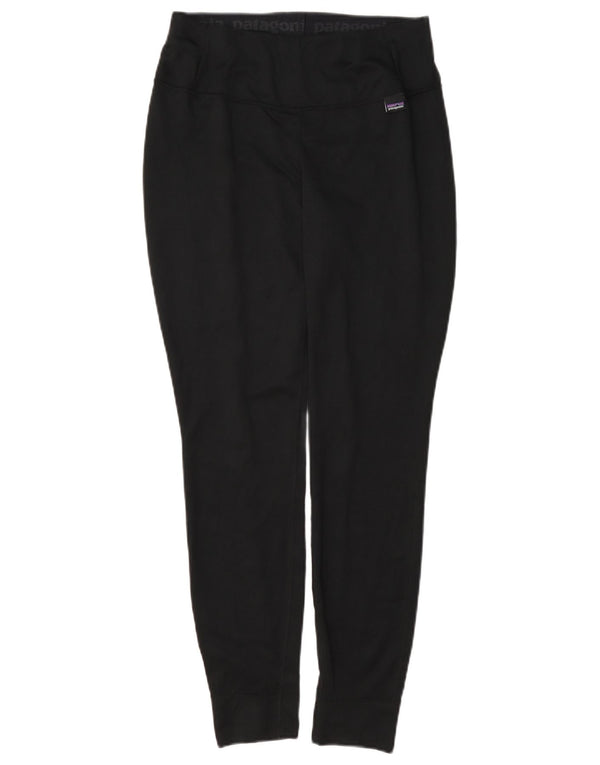 Patagonia Leggings Femme UK 10 Petit Noir Polyester