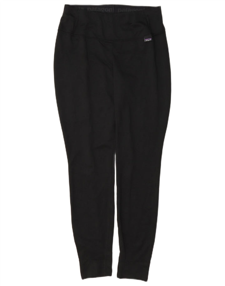 Patagonia Leggings Femme UK 10 Petit Noir Polyester