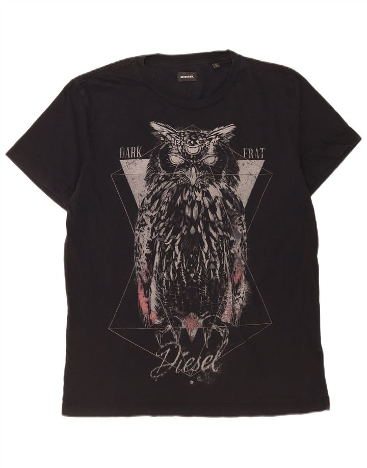 Diesel T-Shirt Graphique Homme Grand Bleu Marine