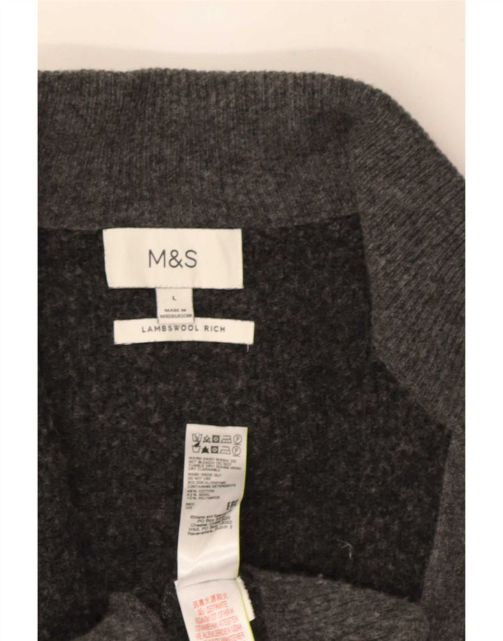 Marks & Spencer Cardigan pour homme en coton gris Taille L
