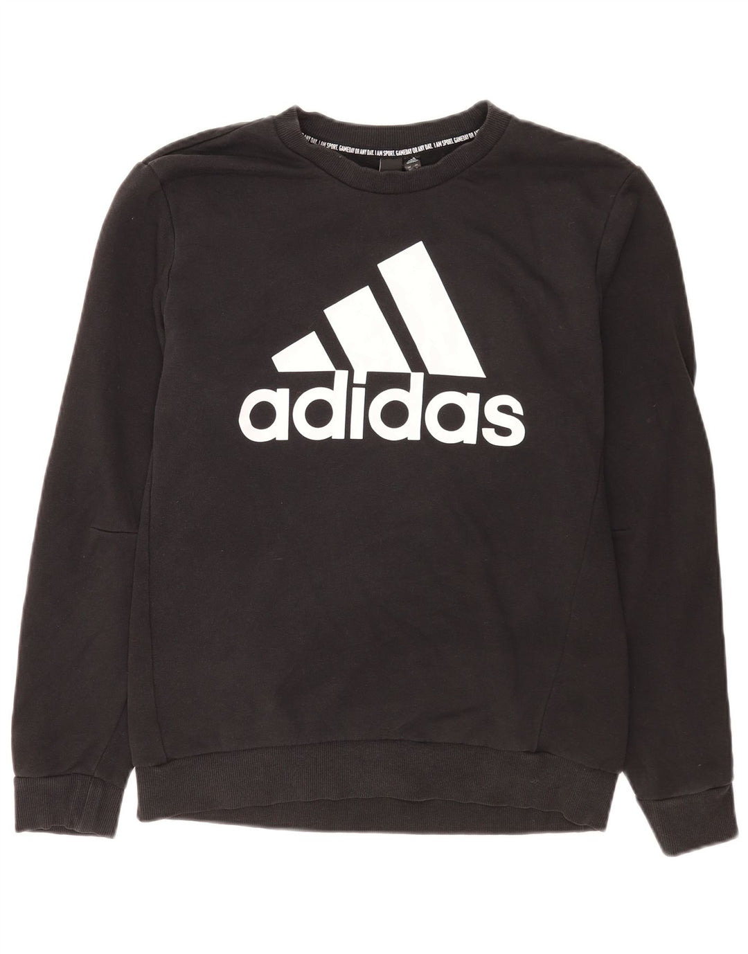 Adidas Sweat-shirt graphique pour homme en coton noir moyen
