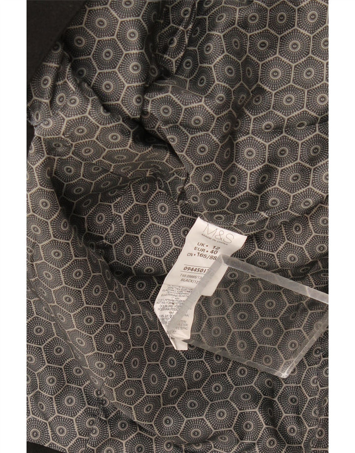 Marks & Spencer Manteau pour femme UK 12 Medium Noir Polyester