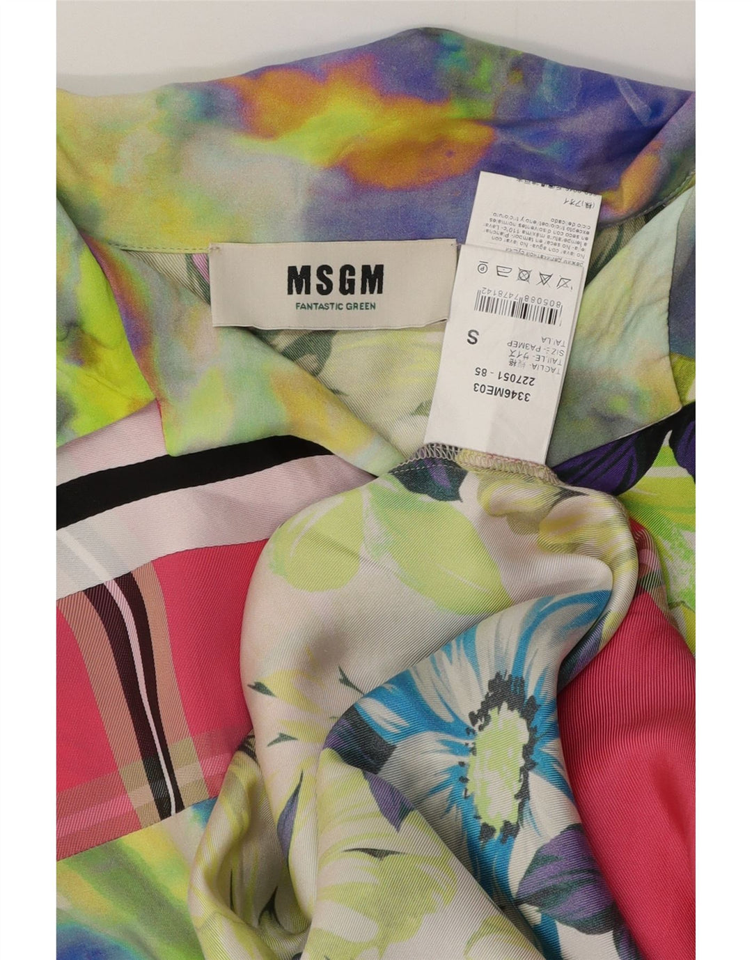 MSGM Chemise ample à manches courtes pour homme Petit motif floral multicolore