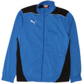 Puma Veste de survêtement pour homme Large Bleu Colorblock Polyester