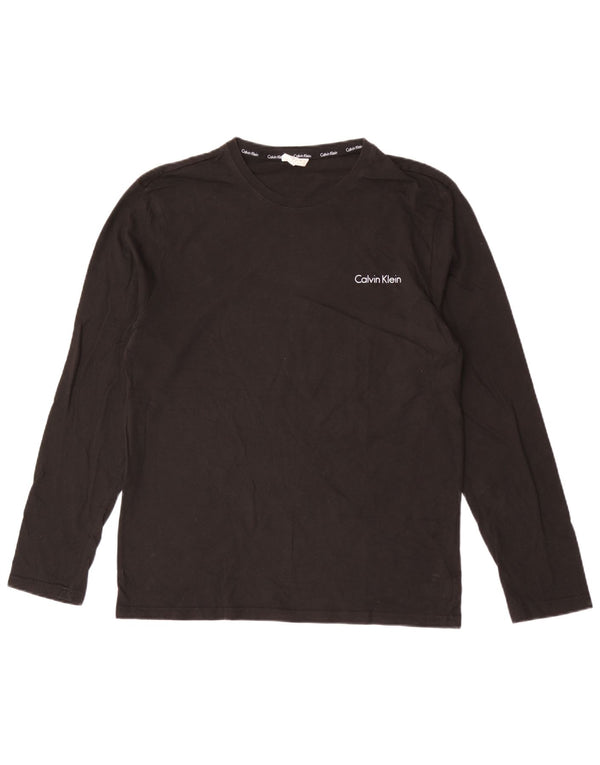 CALVIN KLEIN Haut Homme Manches Longues Large Noir Coton