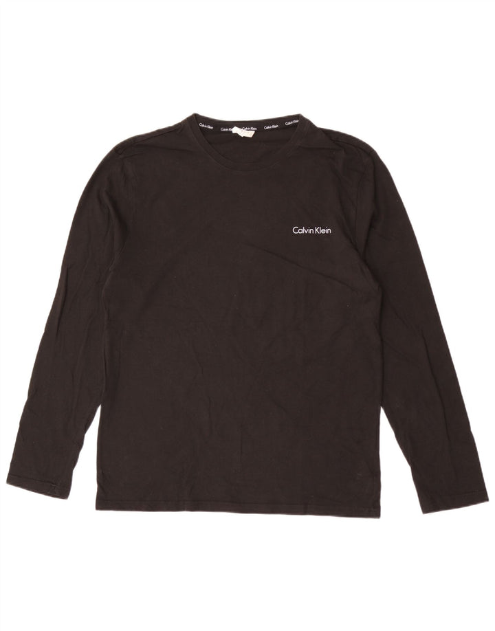 CALVIN KLEIN Haut Homme Manches Longues Large Noir Coton