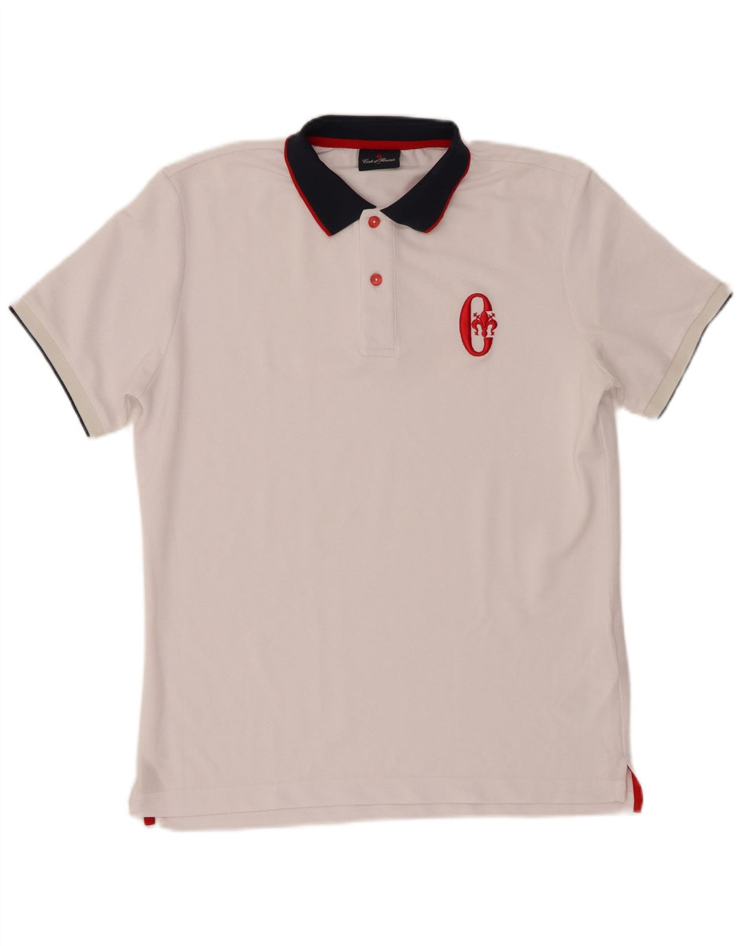 Conte of Florence Polo Homme Petit Blanc Colorblock Polyester