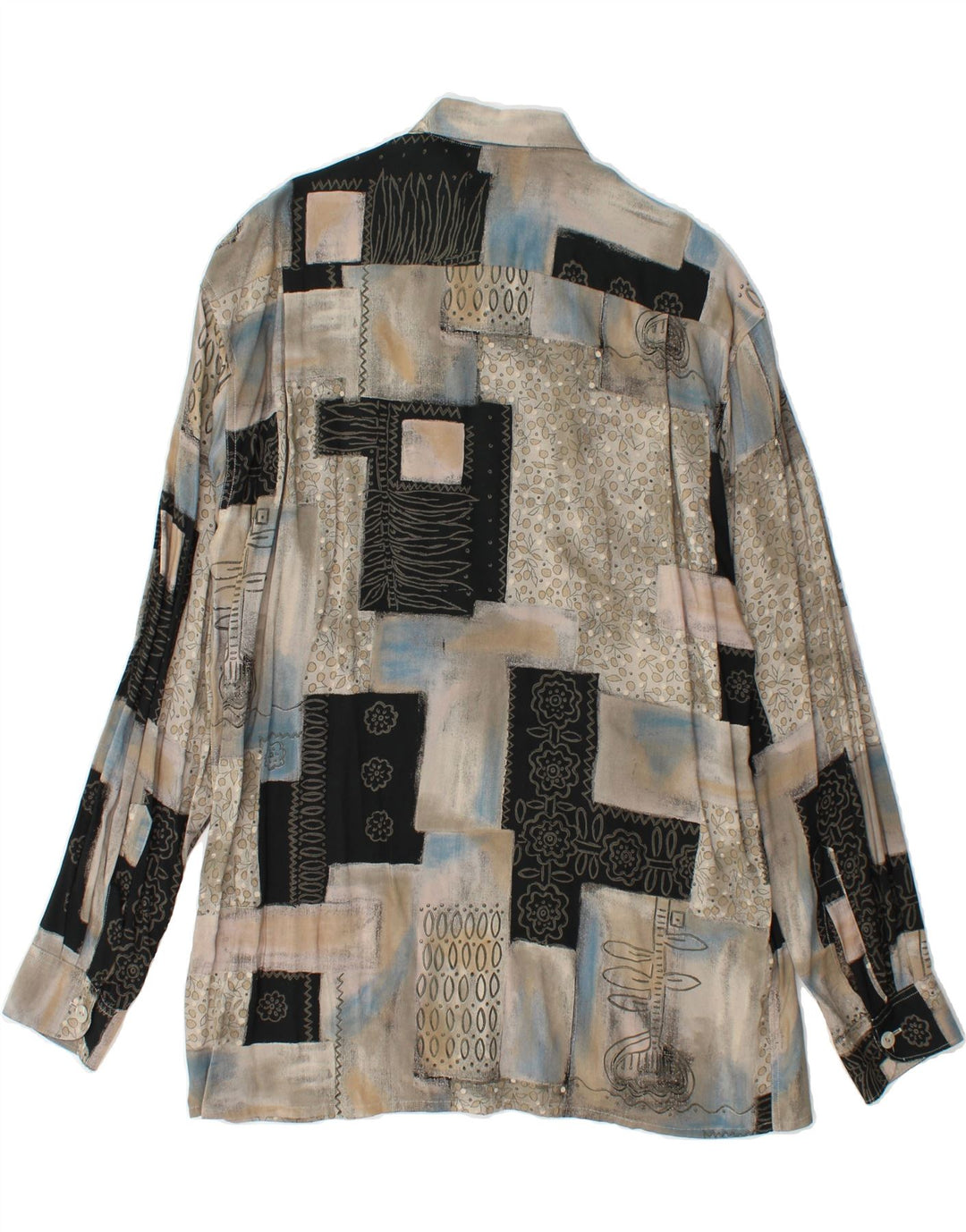TONY. D Mens Abstract Pattern Shirt Size 39 Small Multicoloured Patchwork Vintage Tony. D and Second-Hand Tony. D from Messina Hembry 