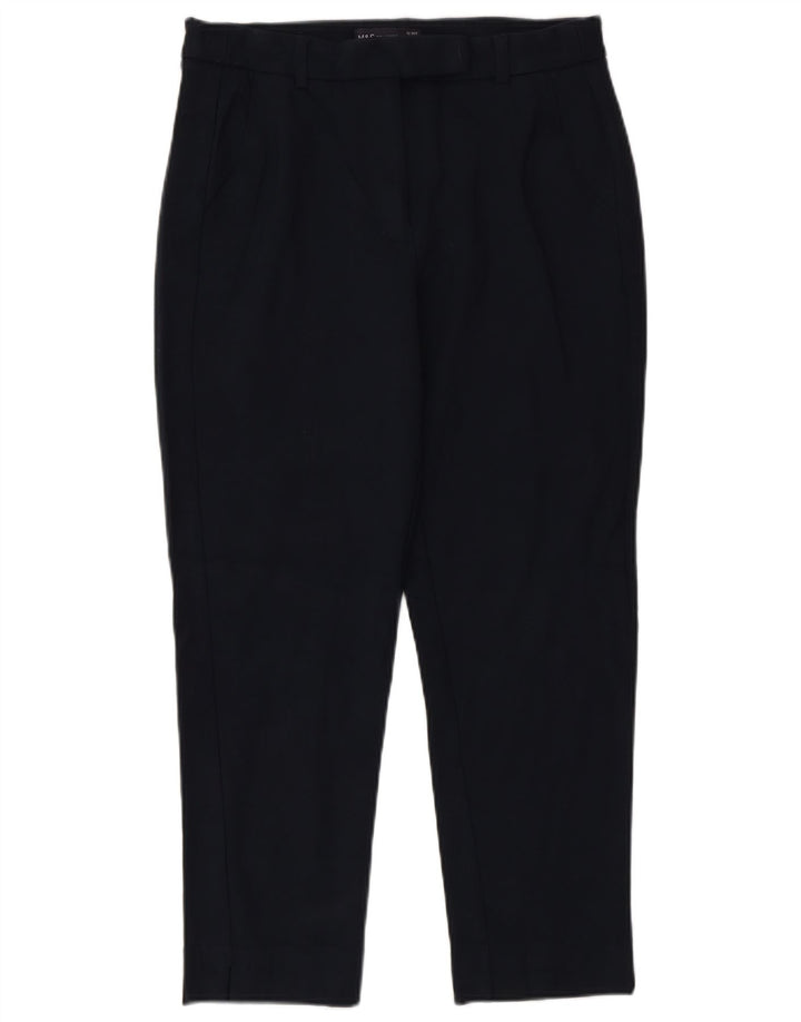 Marks & Spencer Pantalon court pour femme UK 12 Medium W30 L25 Bleu marine