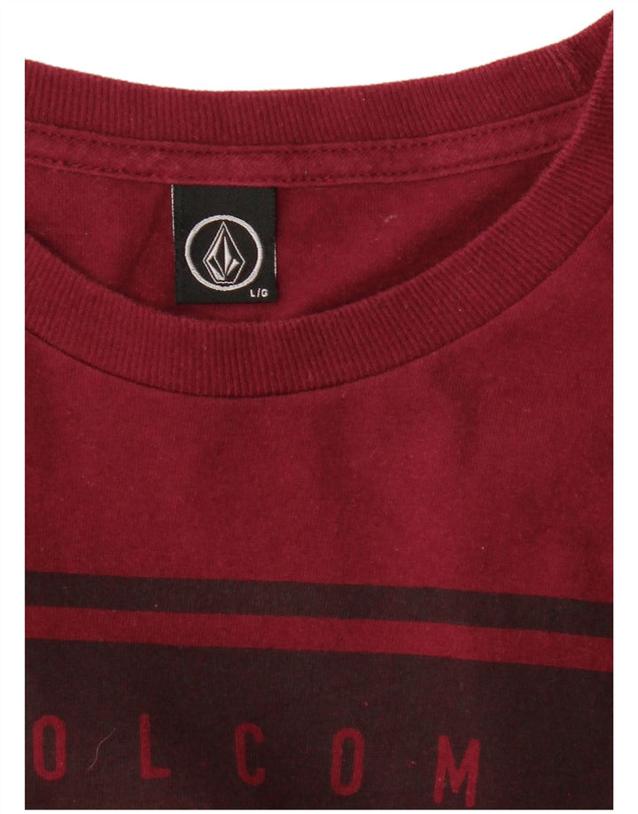 Volcom T-shirt graphique pour hommes, grand, bordeaux
