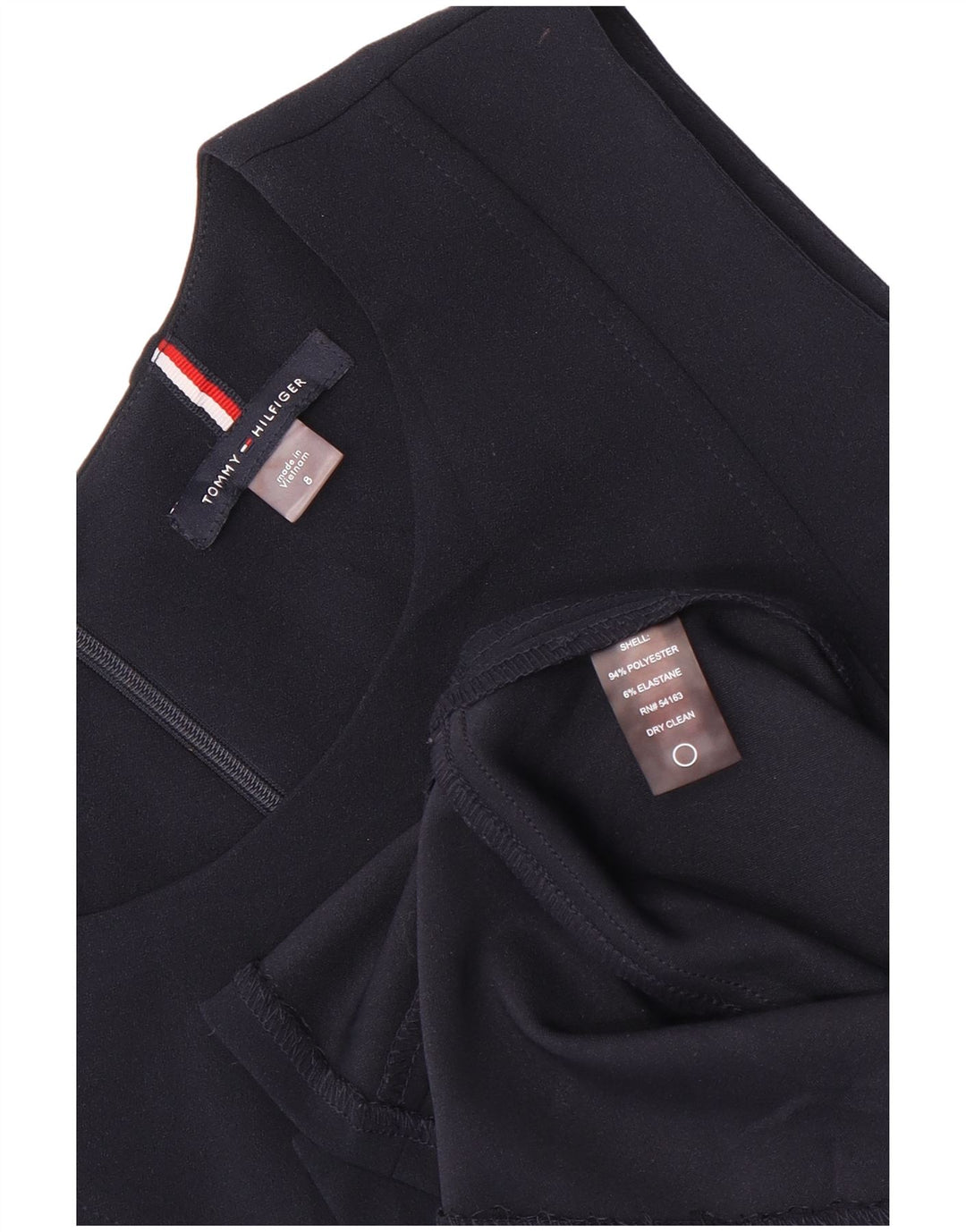 Tommy Hilfiger Robe trapèze sans manches pour femme US 8 Bleu marine moyen
