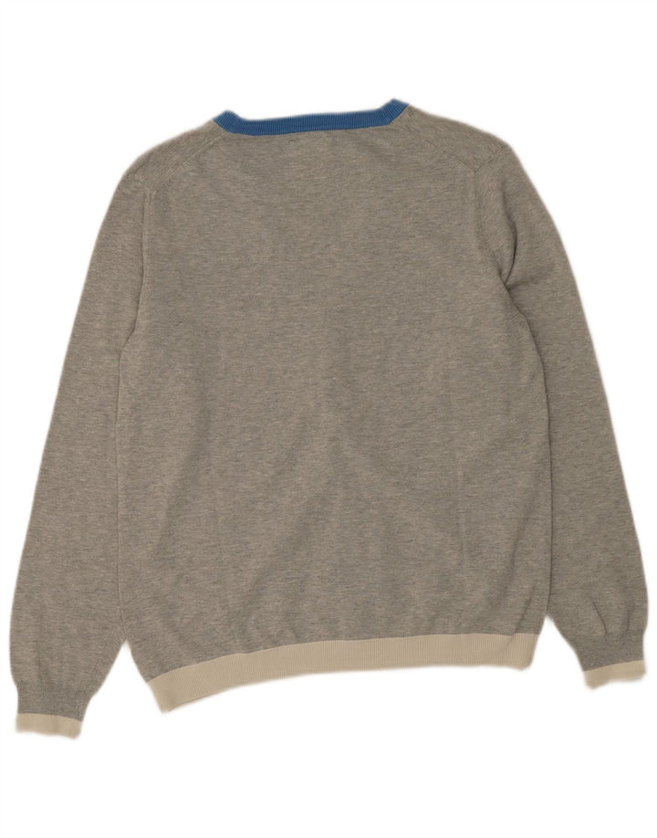 Sun68 Cardigan pour homme en coton color block gris moyen