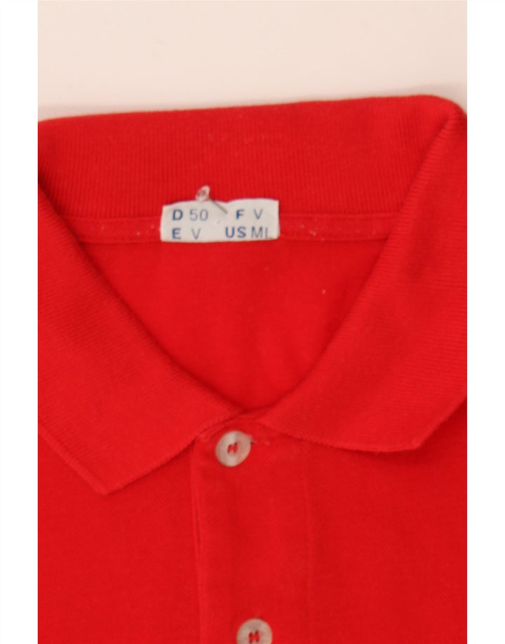 SERGIO TACCHINI Mens Polo Shirt IT 50 Medium Red Cotton Vintage Sergio Tacchini and Second-Hand Sergio Tacchini from Messina Hembry 