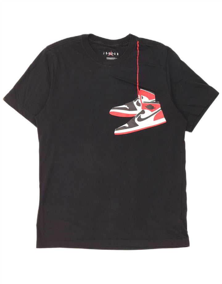 Jordan T-shirt graphique coupe standard pour homme en coton noir moyen