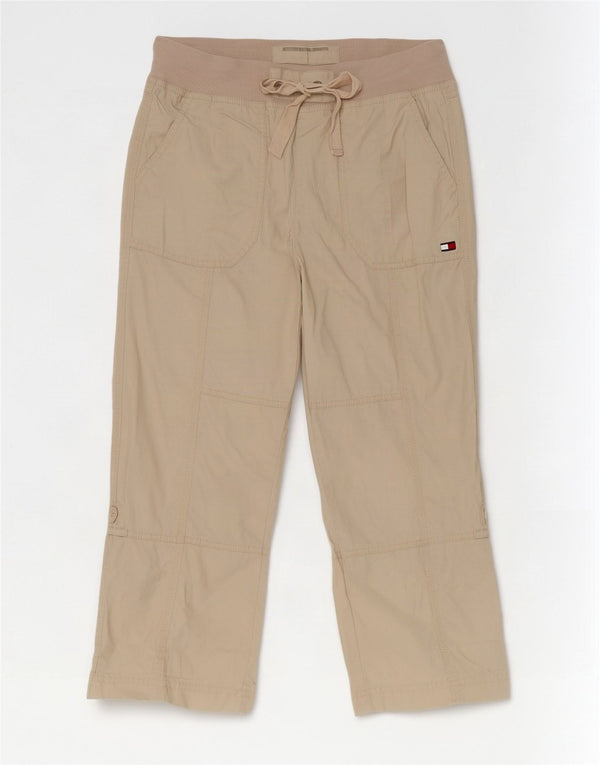 Tommy Hilfiger Pantalon Capri Femme Petit W30 L21 Coton Beige