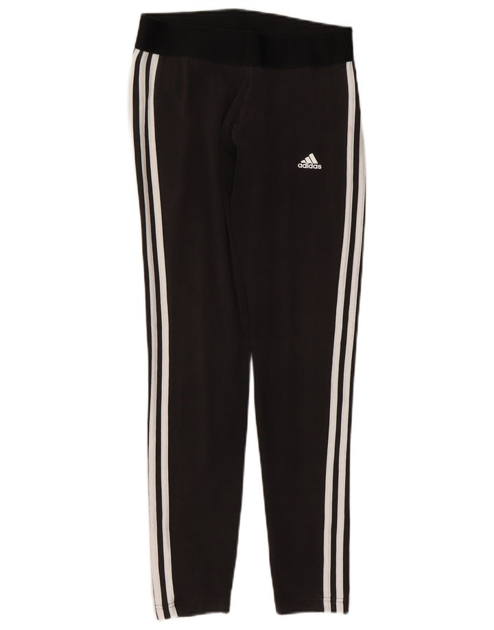 Adidas Leggings Femme UK 12/14 Coton Noir Moyen