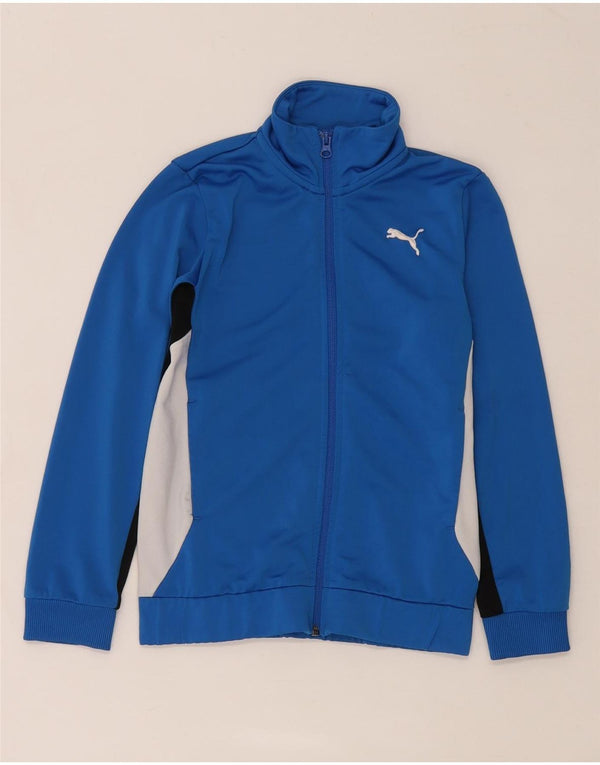 Puma Veste de Survêtement Garçon 9-10 Ans Bleu Colorblock Polyester