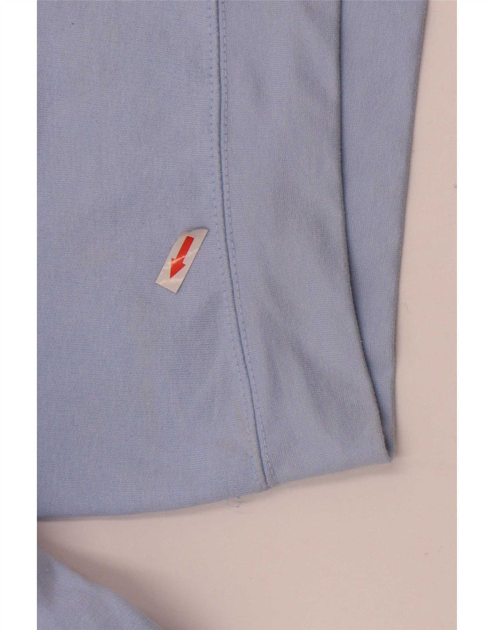 Zara Womens Crop Oversize Sweatshirt Jumper UK 10 Petit Bleu Polyester