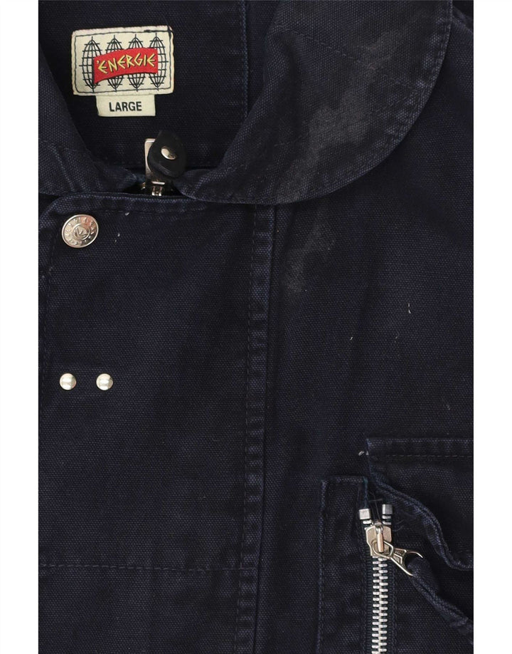 Energie Veste utilitaire coupe ample pour homme UK 40 Large Bleu marine