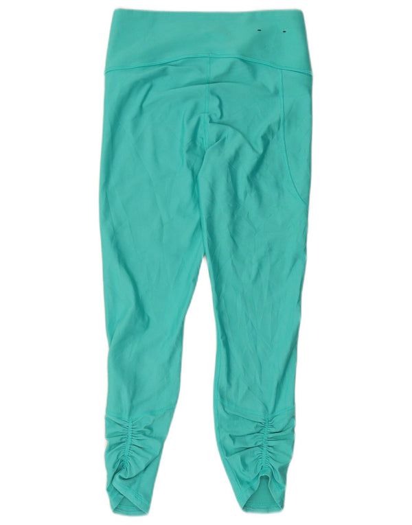 Under Armour Legging Capri Femme UK 12 Polyester Turquoise Moyen