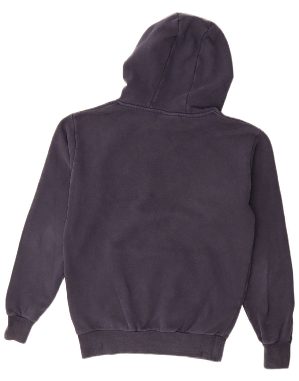 Ellesse Pull à capuche surdimensionné graphique pour femme UK 8 Small Bleu marine en coton