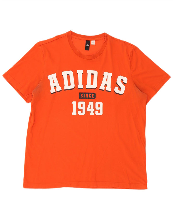 Adidas T-shirt graphique pour hommes, grand, orange