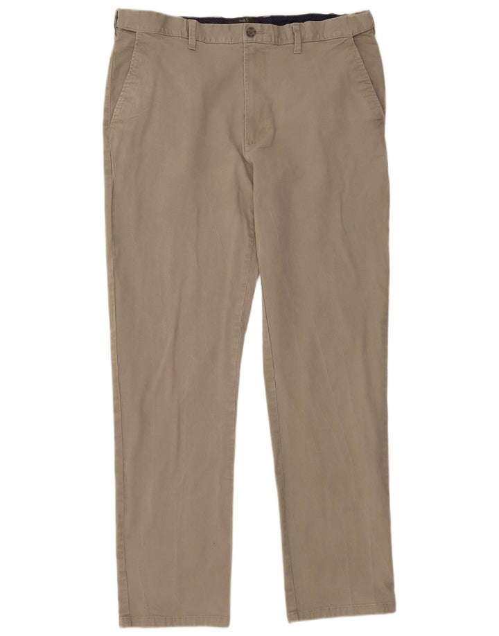 Marks & Spencer Pantalon Chino Regular Homme W38 L33 Gris Coton