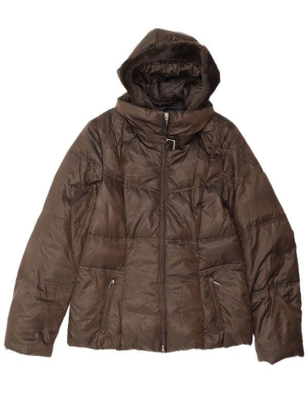 Geox Veste matelassée à capuche Respira pour femme UK 10 Small Marron