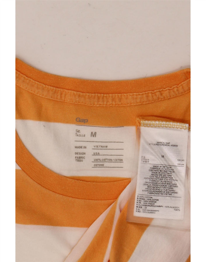GAP T-Shirt Homme Coton Rayé Orange Moyen