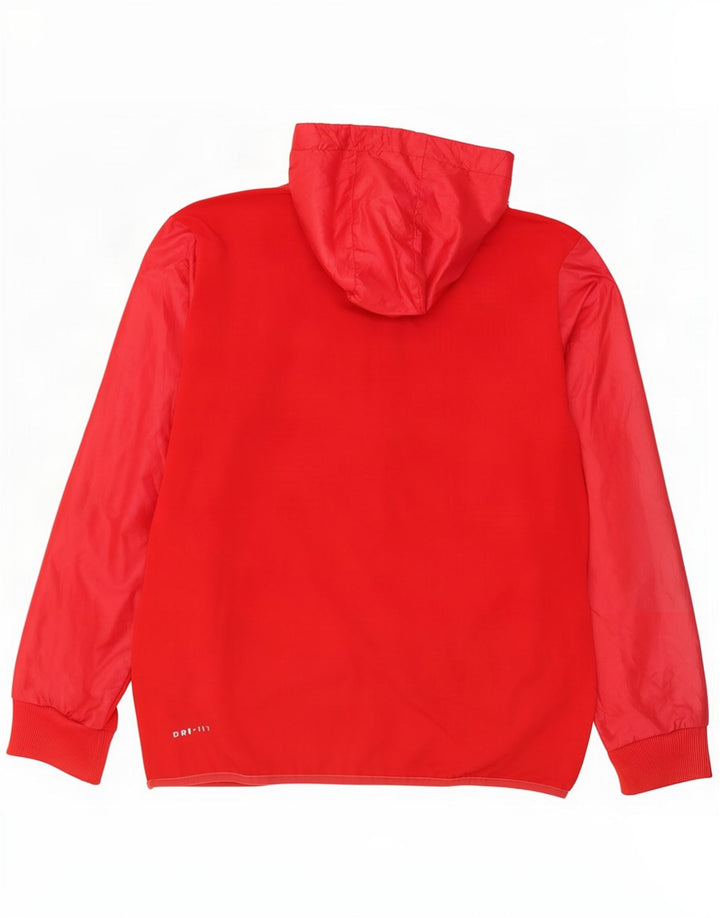 Veste de survêtement à capuche Nike Dri Fit pour homme, en polyester rouge moyen