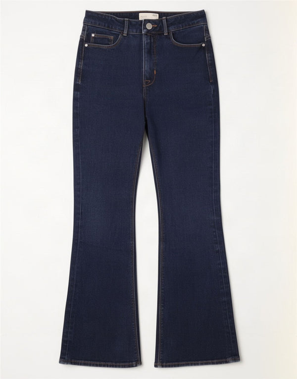 Marks & Spencer Jean évasé magique pour femme UK 10 Small W26 L26 Bleu marine