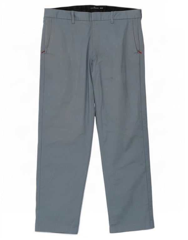 Marks & Spencer Mens Blue Harbour Straight Chino Trousers W36 L33 Cotton