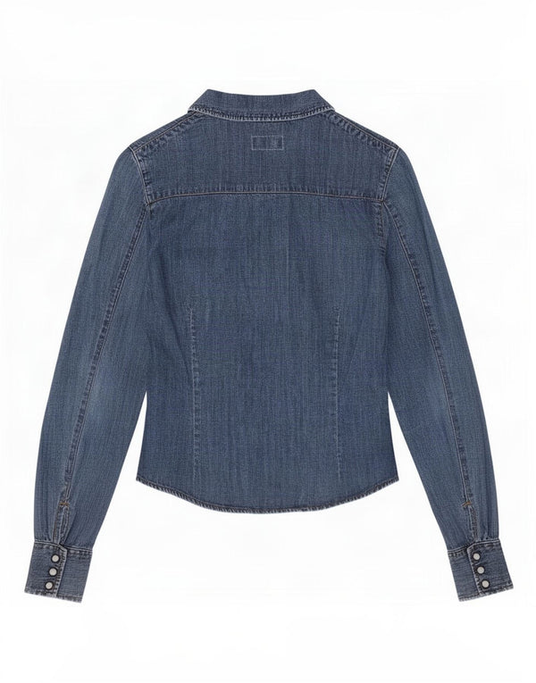 Guess Chemise en jean pour femme UK 6 XS Bleu
