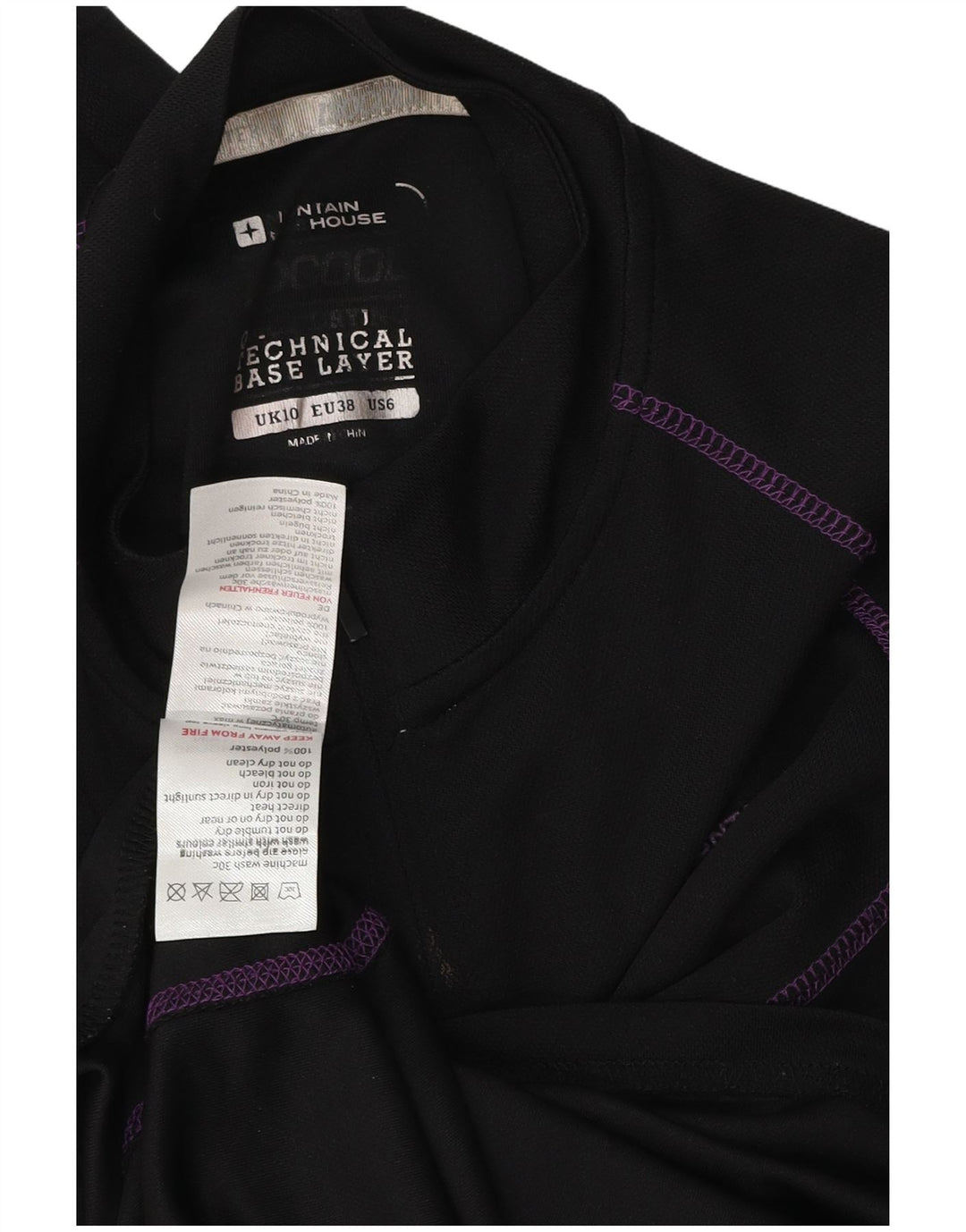 Mountain Warehouse Haut de survêtement pour femme UK 10 Small Noir
