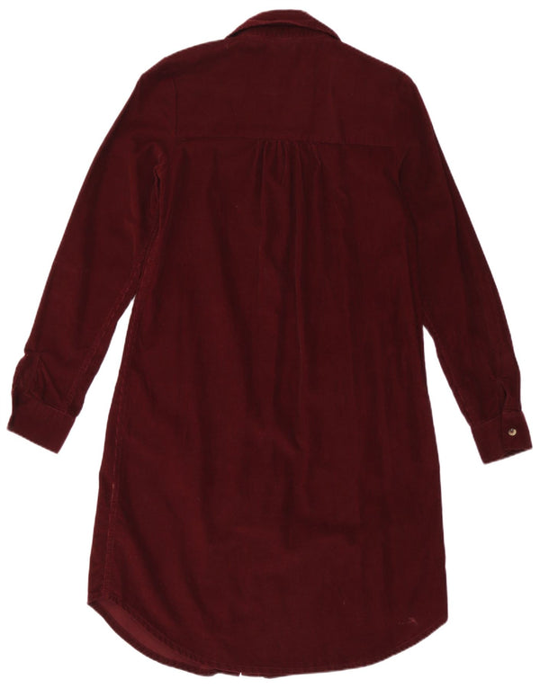 Fat Face Robe chemise en velours côtelé pour femme UK 6 XS Coton bordeaux