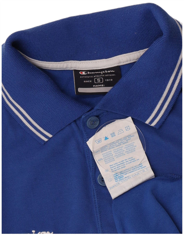 Champion Polo Graphique Homme Petit Bleu Coton