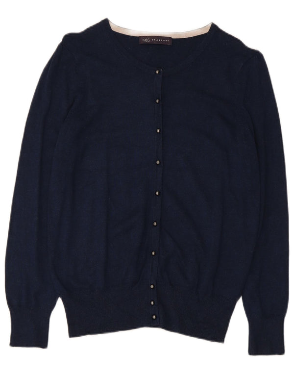 Marks & Spencer Cardigan pour femme en viscose bleu marine moyen UK 12